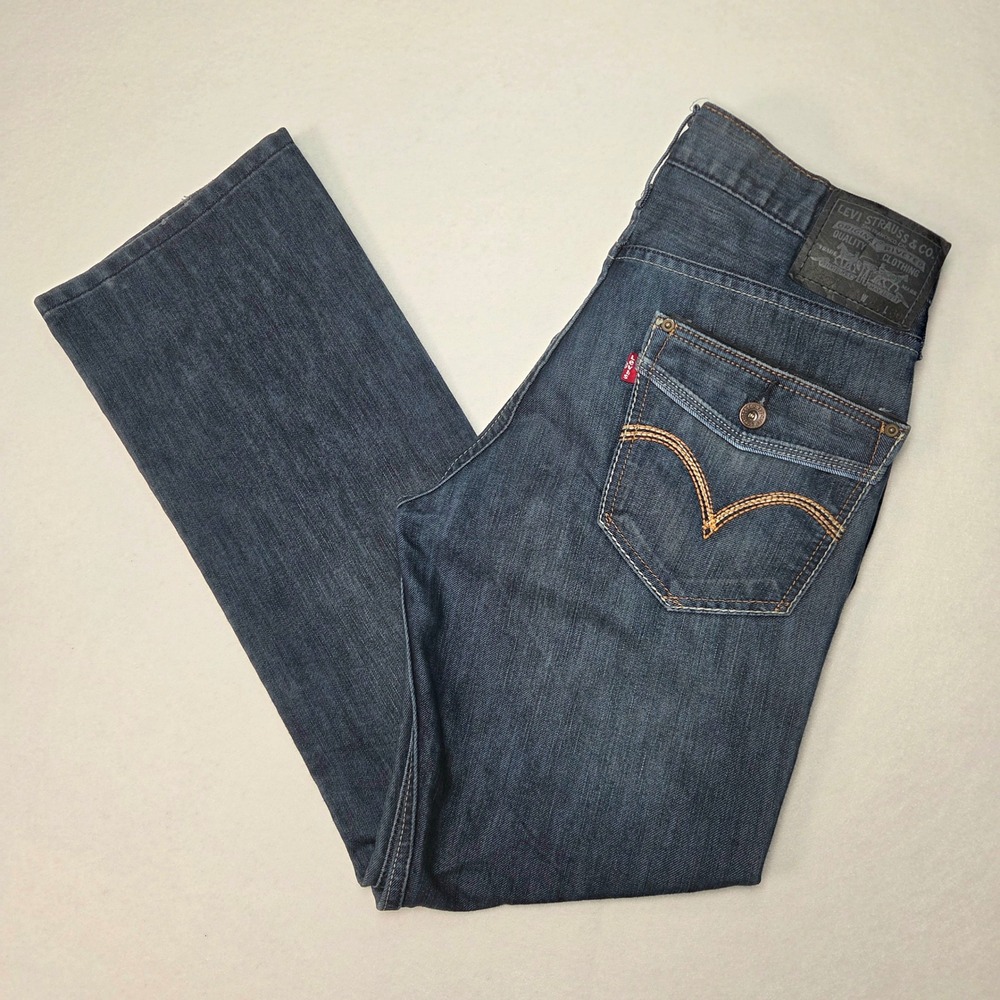 Levi's 527 Bootcut Jeans Mens 32x30 Blue Flap Pocket Slim Fit Vtg Y2K Rare